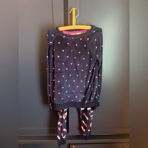 Cat & Jack Navy Pajama Set with Pink Hearts
